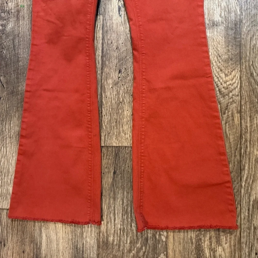 a loves a Red Burgundy High Rise Flare‎ Bootcut Jeans Size 4